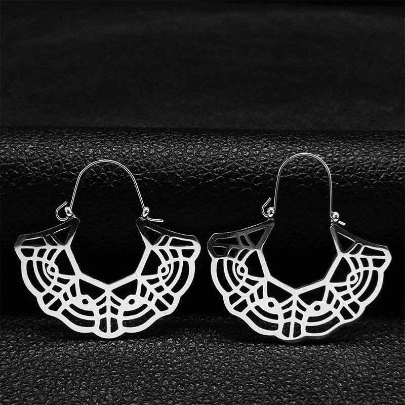 Boucles d'oreilles créoles en acier inoxydable intemporelle