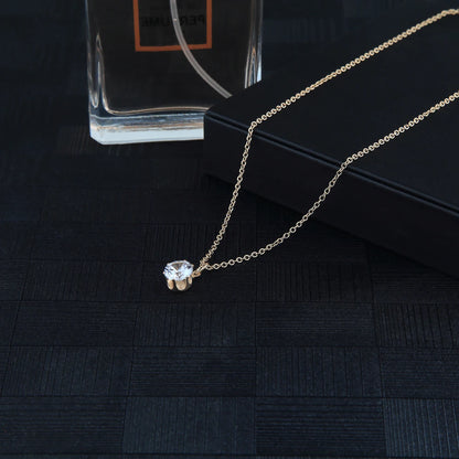 Collier solitaire  pendentif en cristal