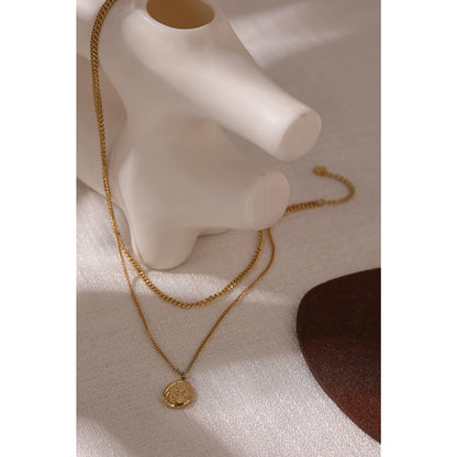 Collier géométrique en acier inoxydable
