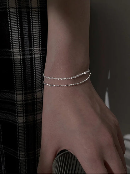 Bracelet perles en argent 925 élégante