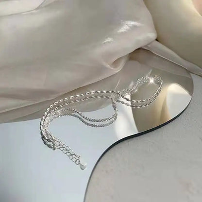 Bracelet perles en argent 925 élégante