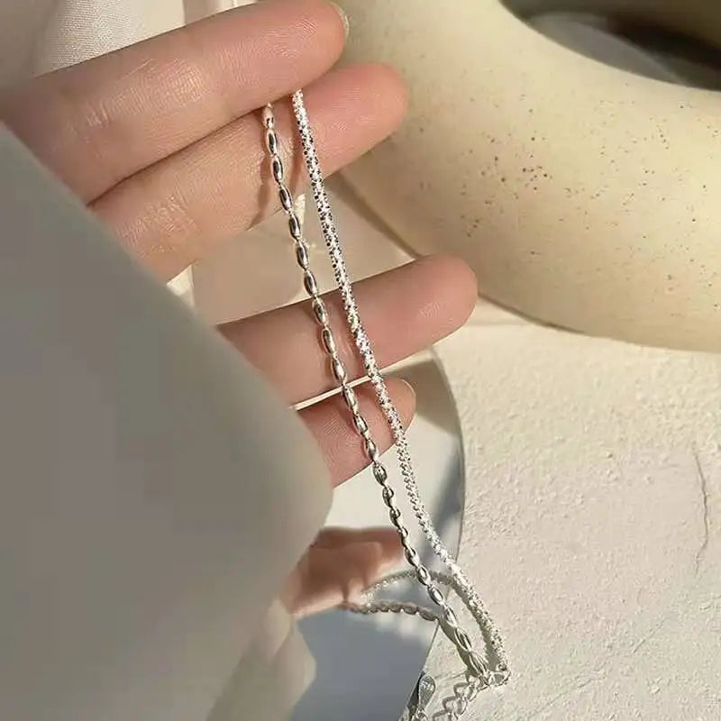 Bracelet perles en argent 925 élégante