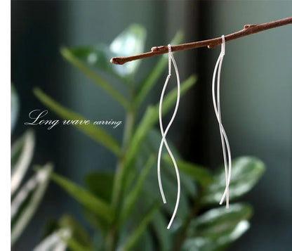 Boucles d'oreilles pendantes en argent 925 moderne