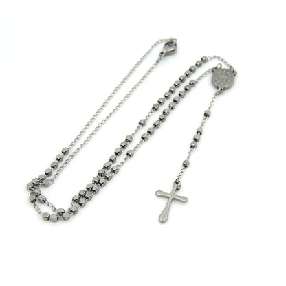 Collier chaîne sautoir avec croix