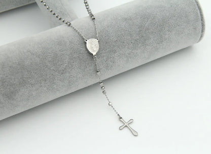 Collier chaîne sautoir avec croix