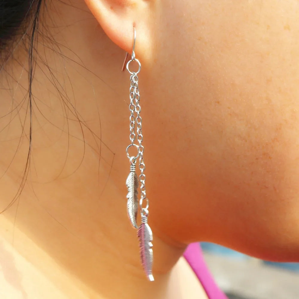 Boucles d'oreilles pendantes délicate