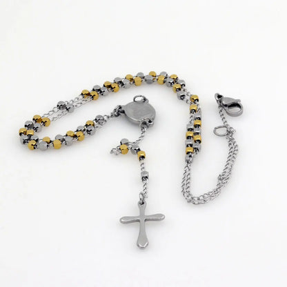 Collier chaîne sautoir avec croix