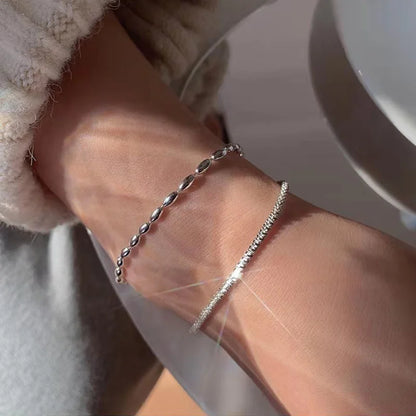 Bracelet perles en argent 925 élégante