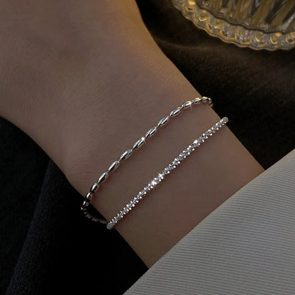 Bracelet perles en argent 925 élégante