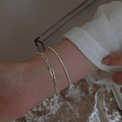 Bracelet chaîne en agent