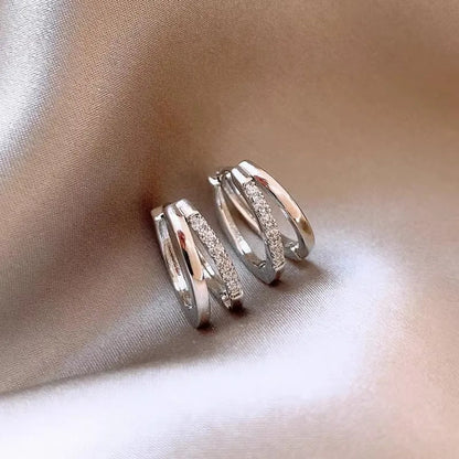 Boucles d'oreilles créoles en acier inoxydable chic