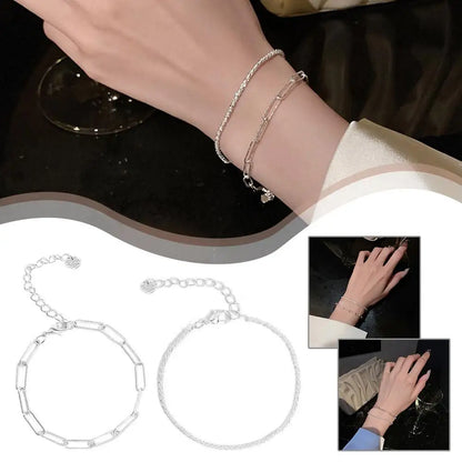 Bracelet chaîne en agent