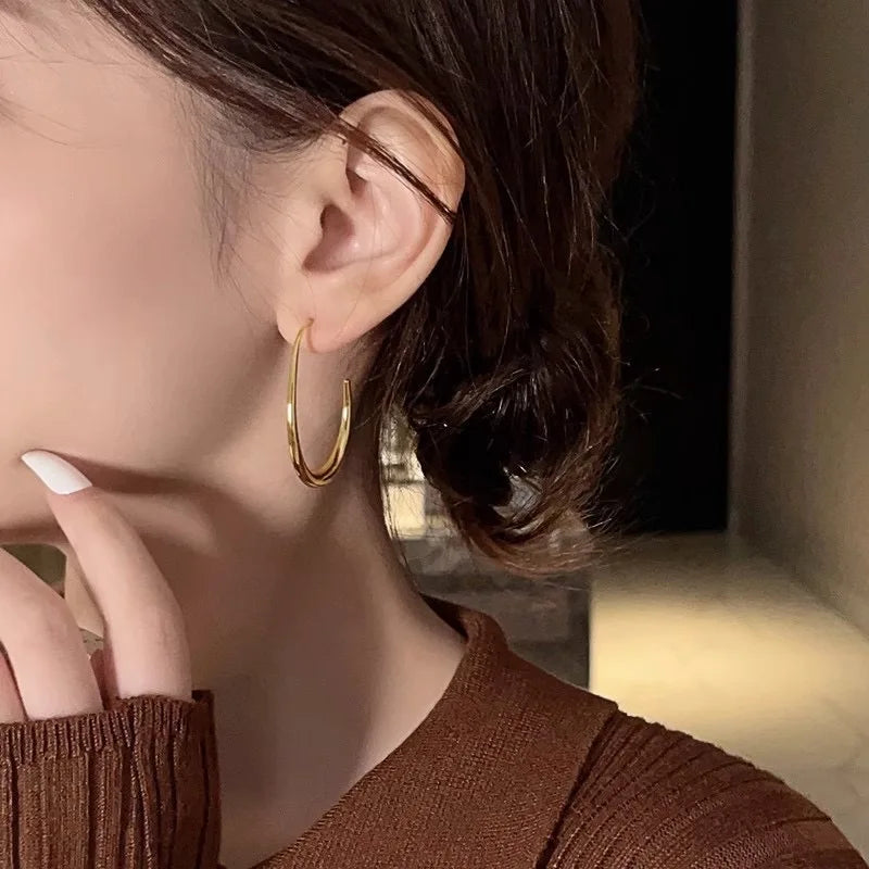 Boucles d'oreilles créoles en argent 925 fine