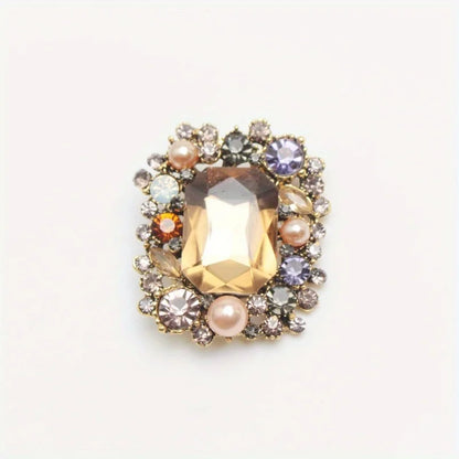Broche chaîne en cristal