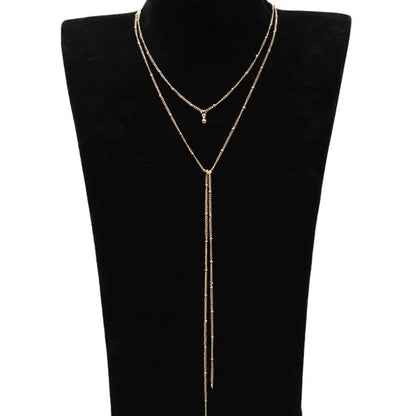 Collier sautoir doré