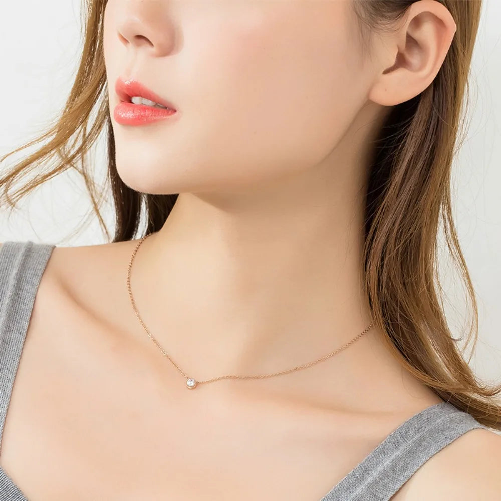 Collier chaîne en cristal