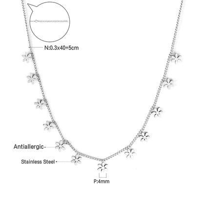Collier cœur en acier inoxydable