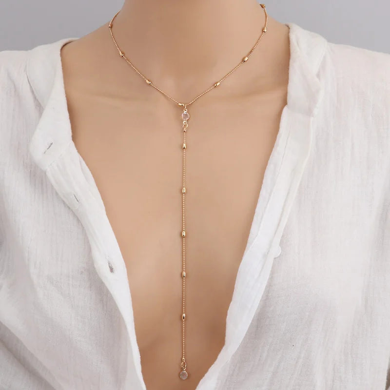 Collier solitaire  pendentif en cristal