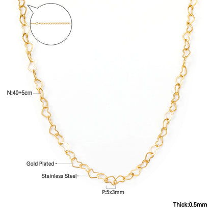 Collier cœur en acier inoxydable