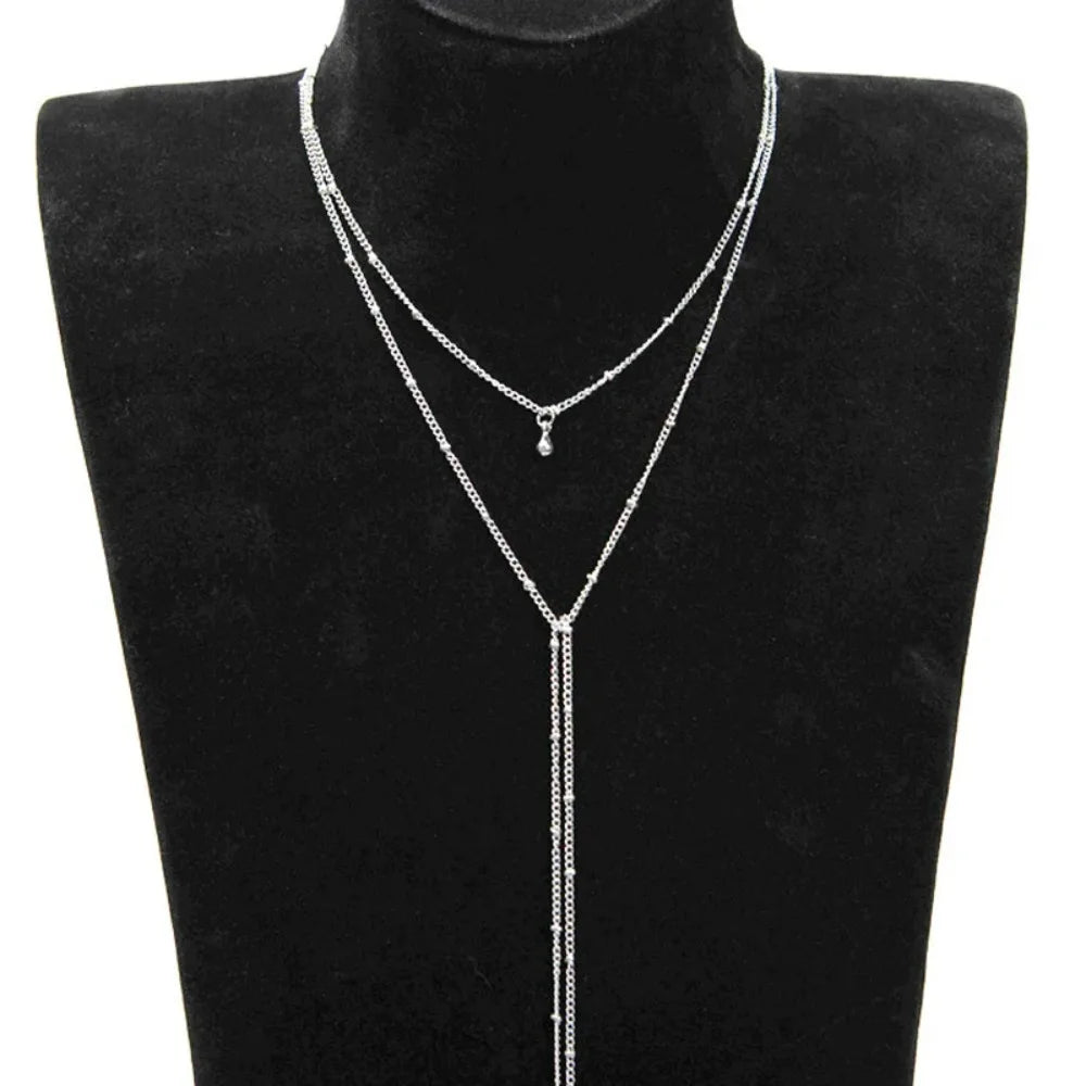 Collier sautoir doré