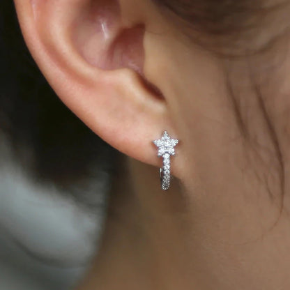 Boucles d'oreilles créoles en cristal