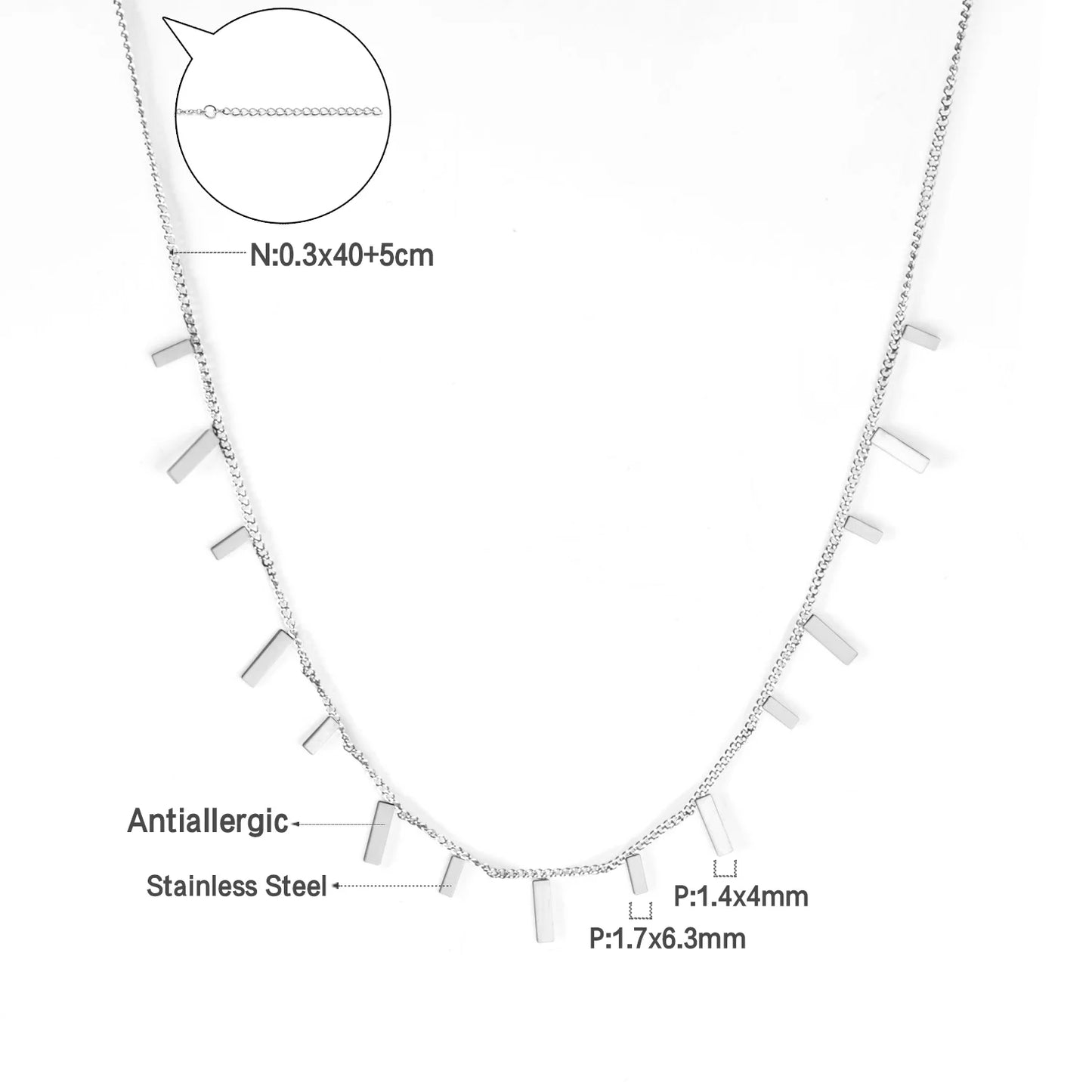 Collier cœur en acier inoxydable
