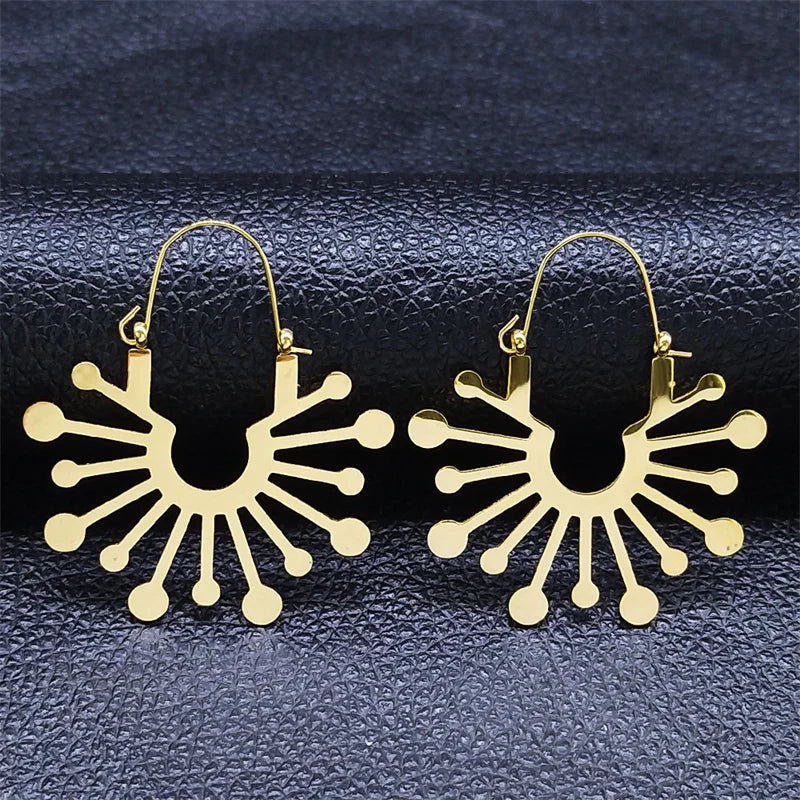 Boucles d'oreilles créoles en acier inoxydable intemporelle