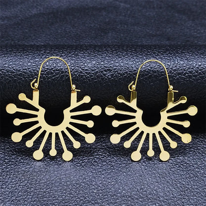 Boucles d'oreilles créoles en acier inoxydable intemporelle