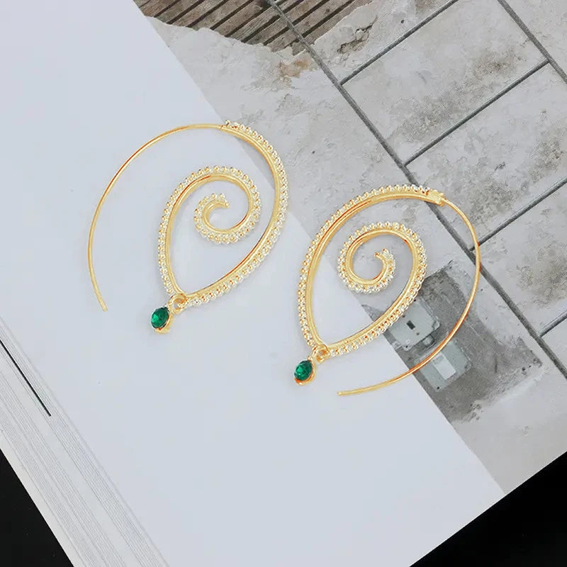 Boucles d'oreilles pendantes pierre turquoise