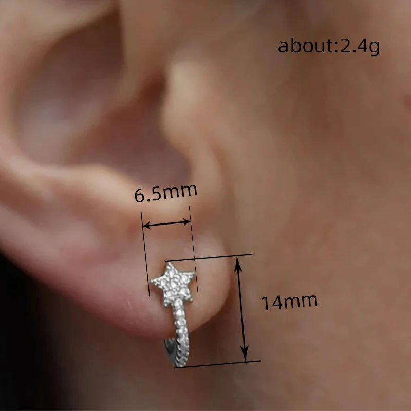 Boucles d'oreilles créoles en cristal