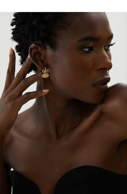 Boucles d'oreilles créoles en acier inoxydable fine