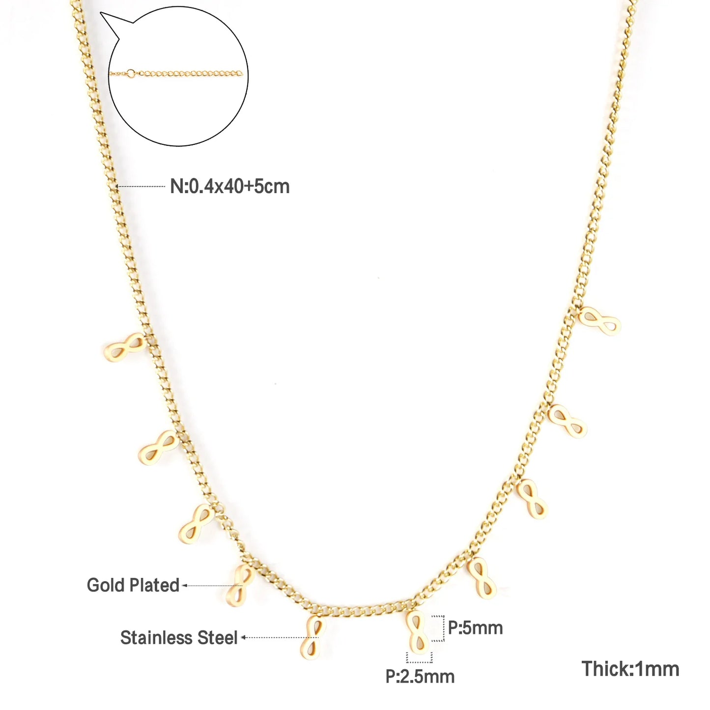 Collier cœur en acier inoxydable