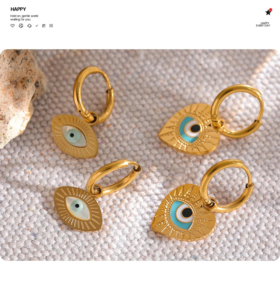Boucles d'oreilles créoles en acier inoxydable fine