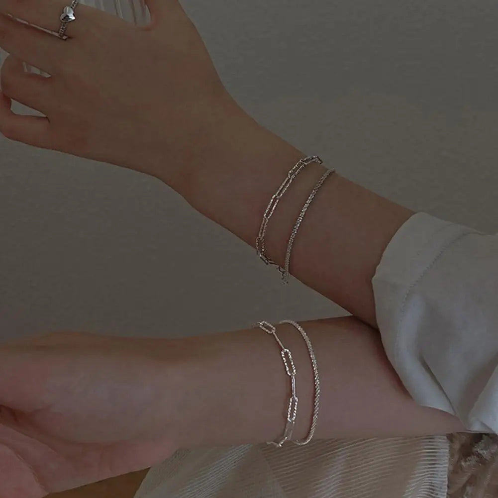 Bracelet chaîne en agent