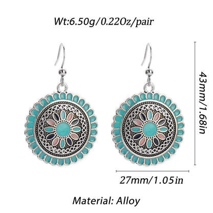 Boucles d'oreilles fleur moderne
