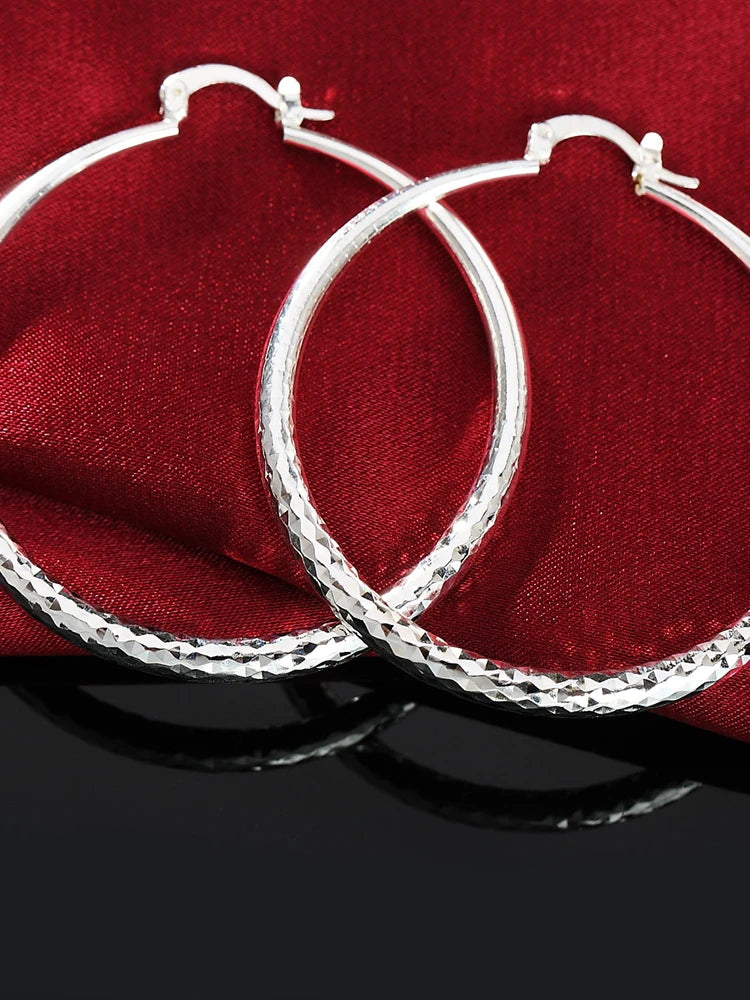 Boucles d'oreilles créoles en argent 925
