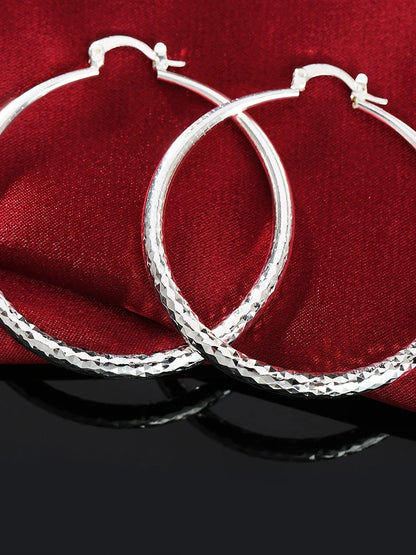 Boucles d'oreilles créoles en argent 925