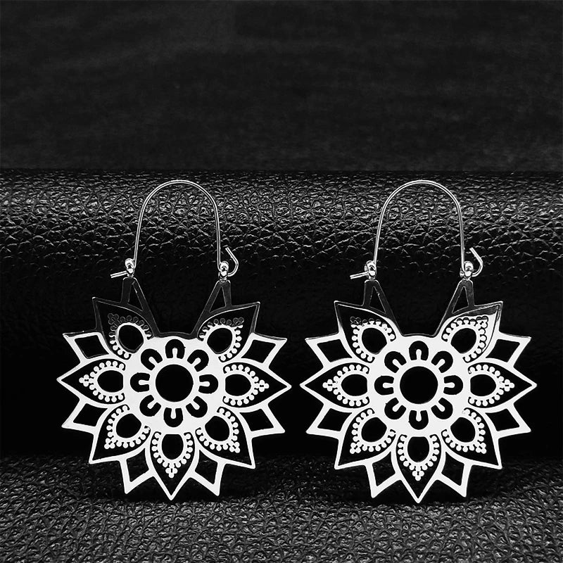Boucles d'oreilles créoles en acier inoxydable intemporelle
