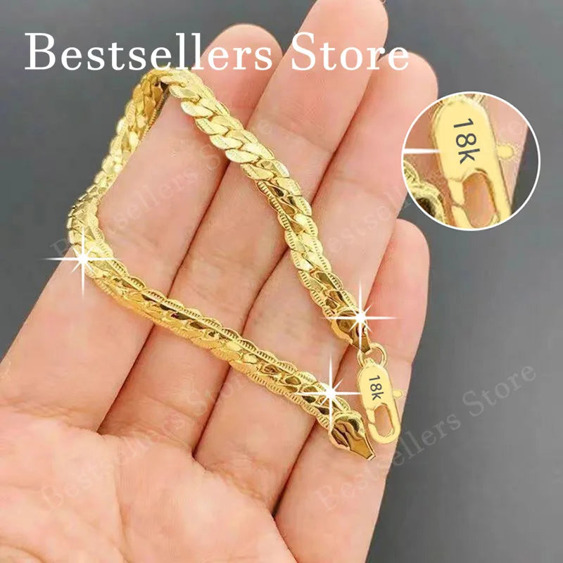 Bracelet chaîne en plaqué or
