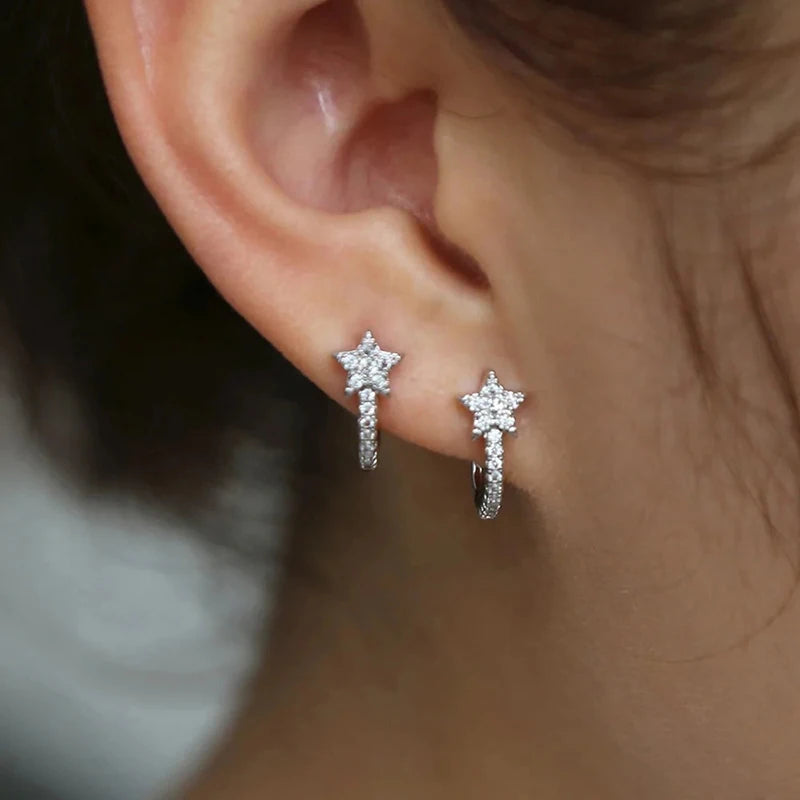Boucles d'oreilles créoles en cristal