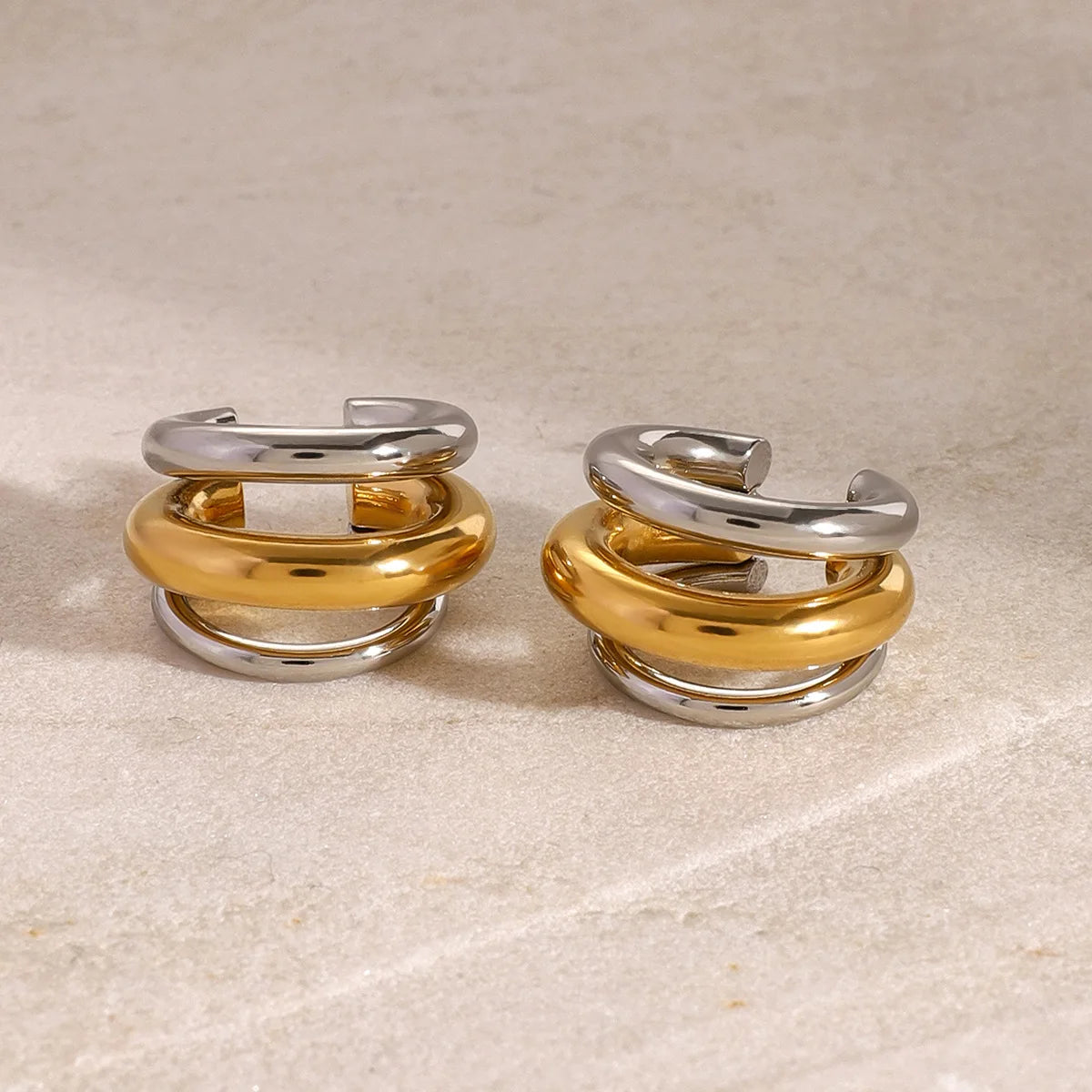 Boucles d'oreilles puces en acier inoxydable