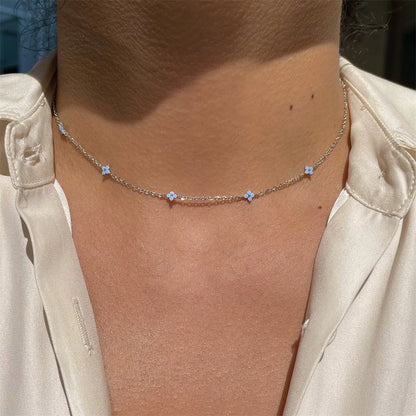 Collier ras de cou en cristal