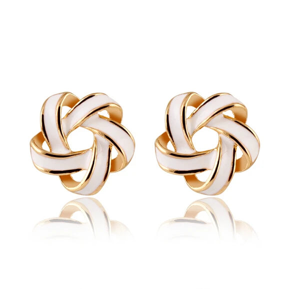 Boucles d'oreilles puces multicolore