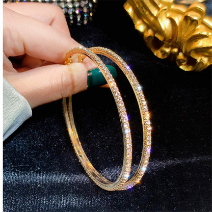 Boucles d'oreilles créoles en cristal douce