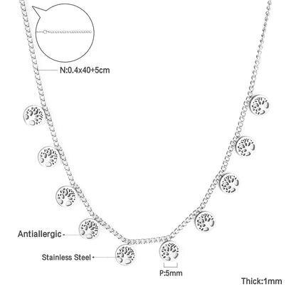 Collier cœur en acier inoxydable