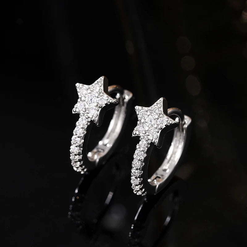 Boucles d'oreilles créoles en cristal