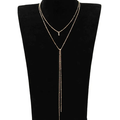 Collier sautoir doré