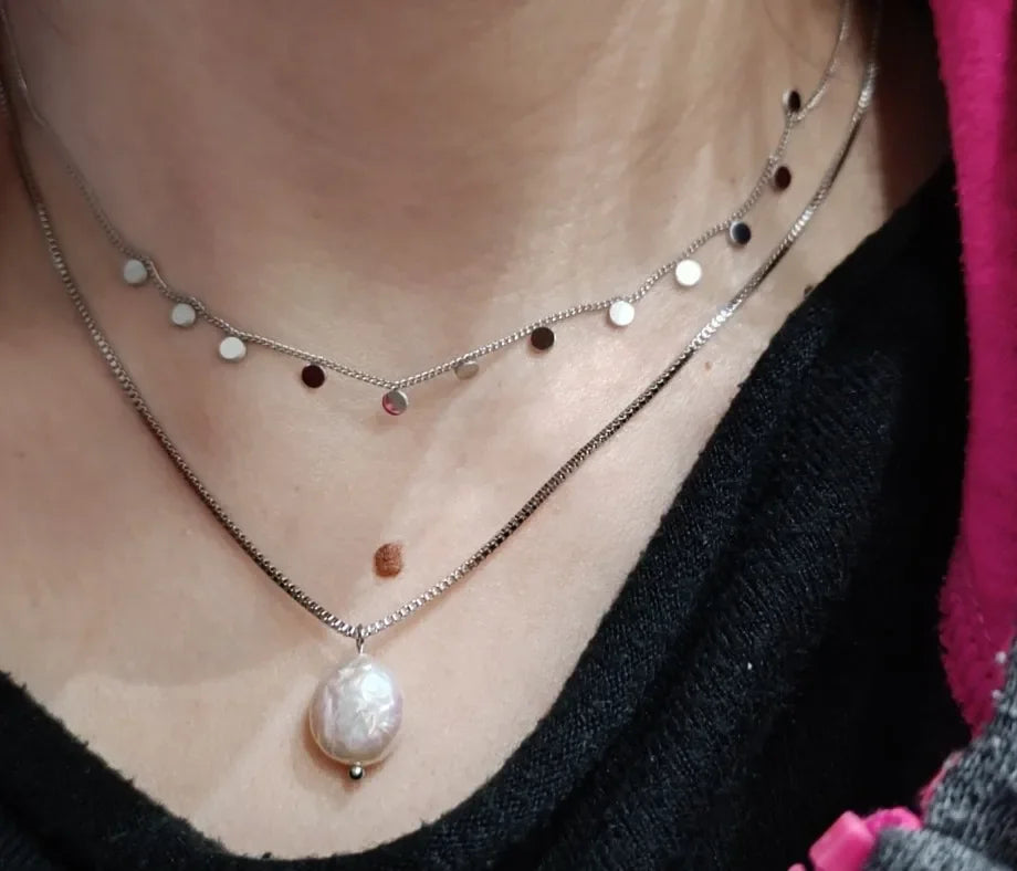 Collier cœur en acier inoxydable