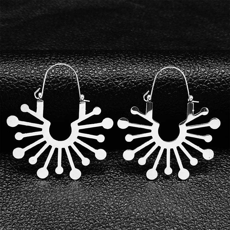 Boucles d'oreilles créoles en acier inoxydable intemporelle