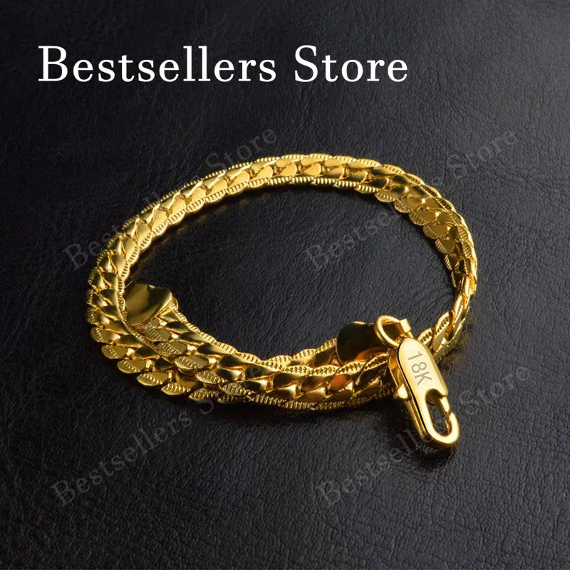 Bracelet chaîne en plaqué or